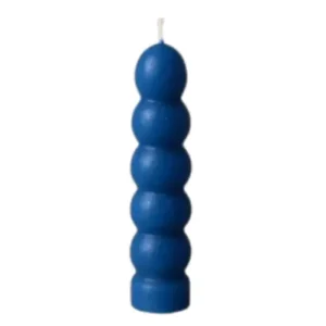 Blue Seven-Knob Candle